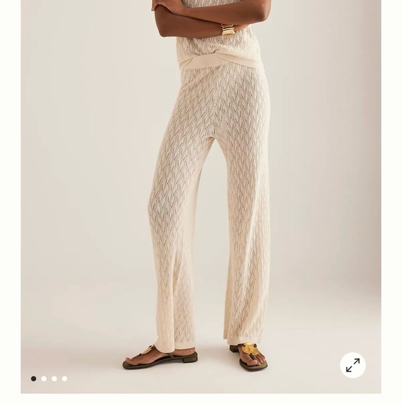 Selected Femme Pants - Selected Femme Cream Knit Pants , Size M NWT